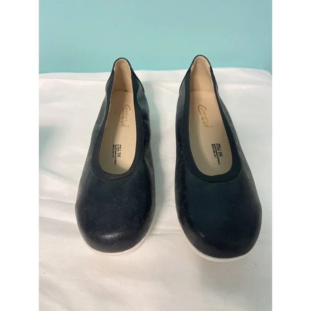 Soft Style Heidi Solid Black Metallic Dress Shoes Adult Women's Size‎ 9